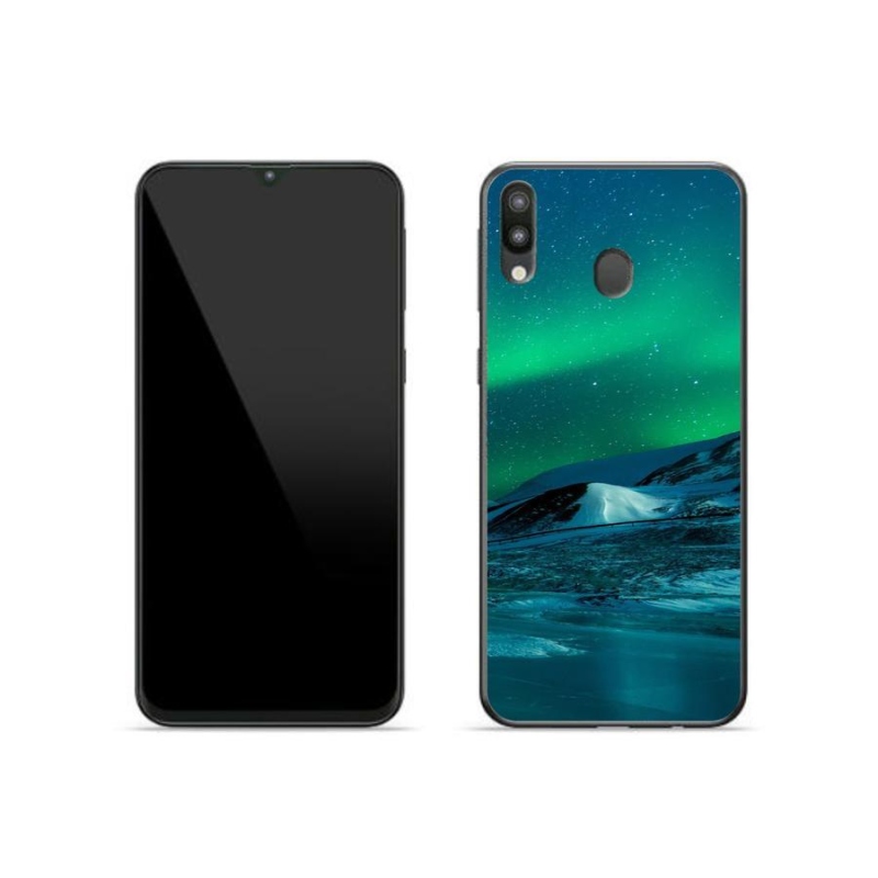 Gelový kryt mmCase na mobil Samsung Galaxy M20 - polární záře