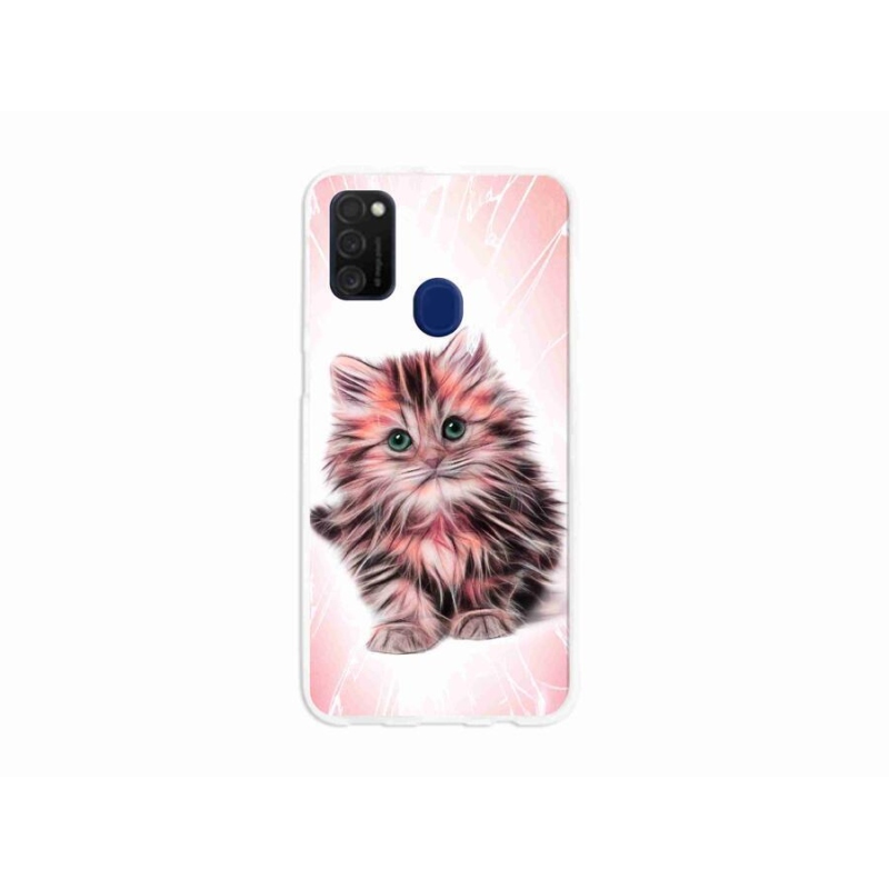 Gelový kryt mmCase na mobil Samsung Galaxy M21 - roztomilé kotě