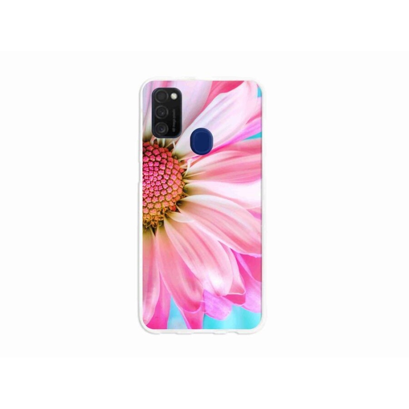 Gelový kryt mmCase na mobil Samsung Galaxy M21 - růžová květina