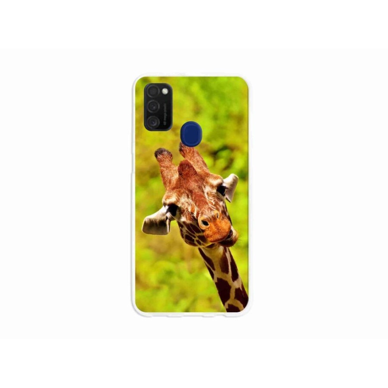 Gelový kryt mmCase na mobil Samsung Galaxy M21 - žirafa
