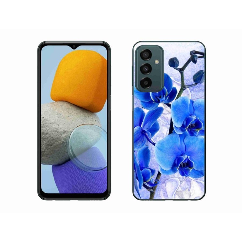 Gelový kryt mmCase na mobil Samsung Galaxy M23 5G - modré květy
