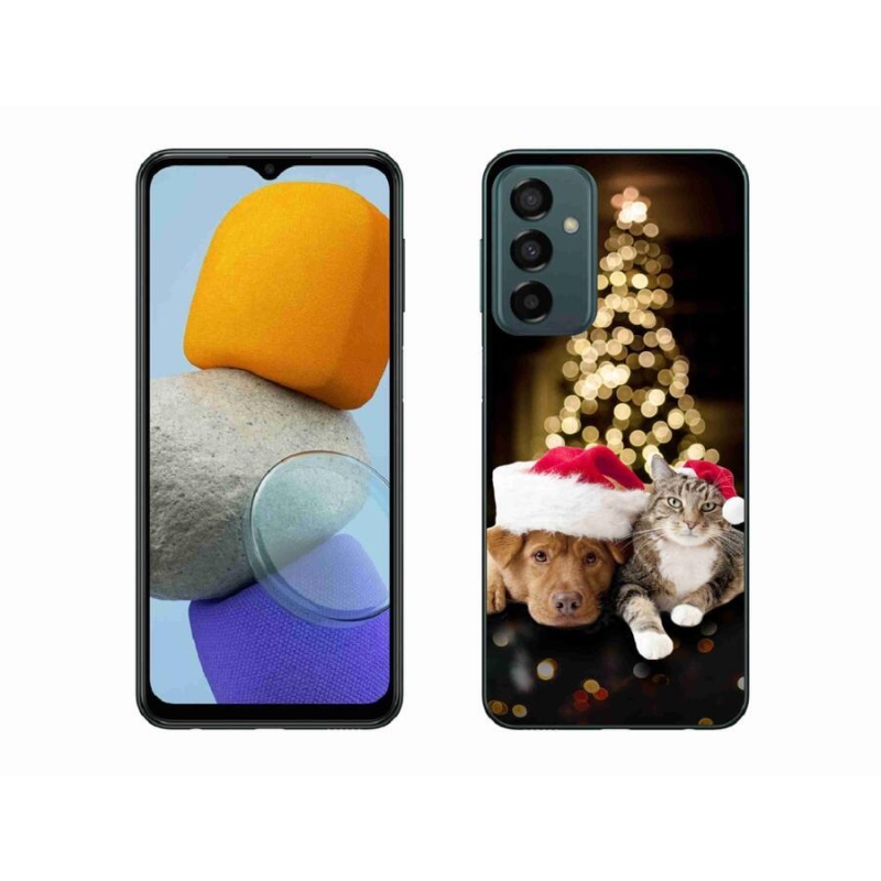 Gelový kryt mmCase na mobil Samsung Galaxy M23 5G - vánoční pes a kočka