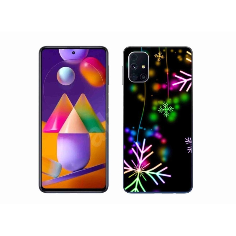 Gelový kryt mmCase na mobil Samsung Galaxy M31S - barevné vločky