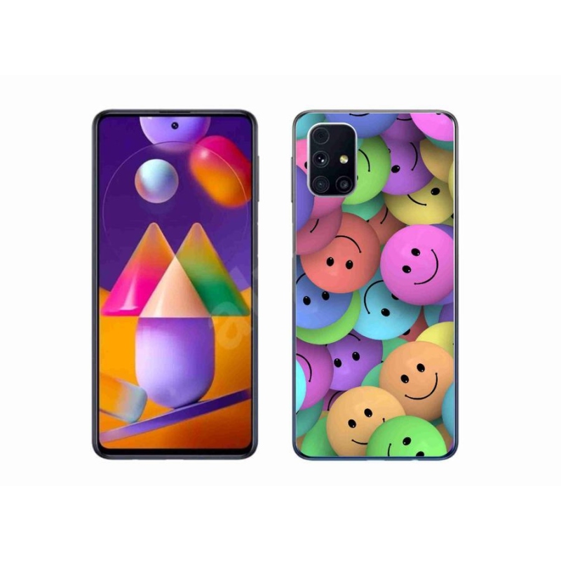 Gelový kryt mmCase na mobil Samsung Galaxy M31s - barevní smajlíci