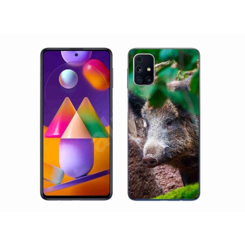 Gelový kryt mmCase na mobil Samsung Galaxy M31s - divoké prase