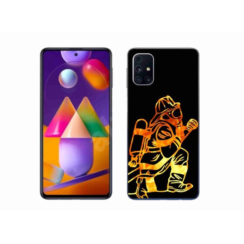 Gelový kryt mmCase na mobil Samsung Galaxy M31s - hasič 1