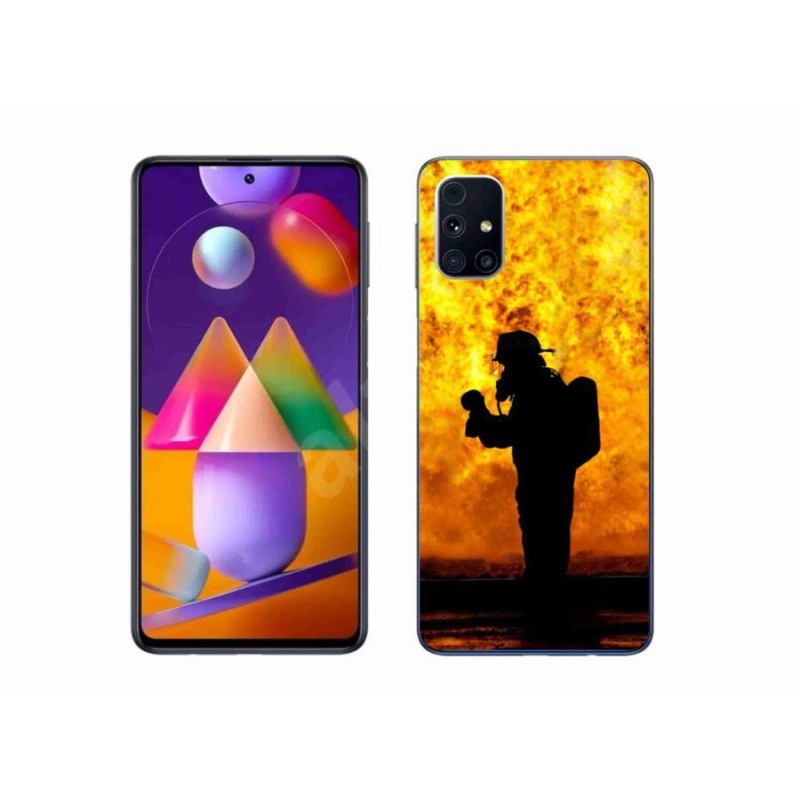 Gelový kryt mmCase na mobil Samsung Galaxy M31s - hasič