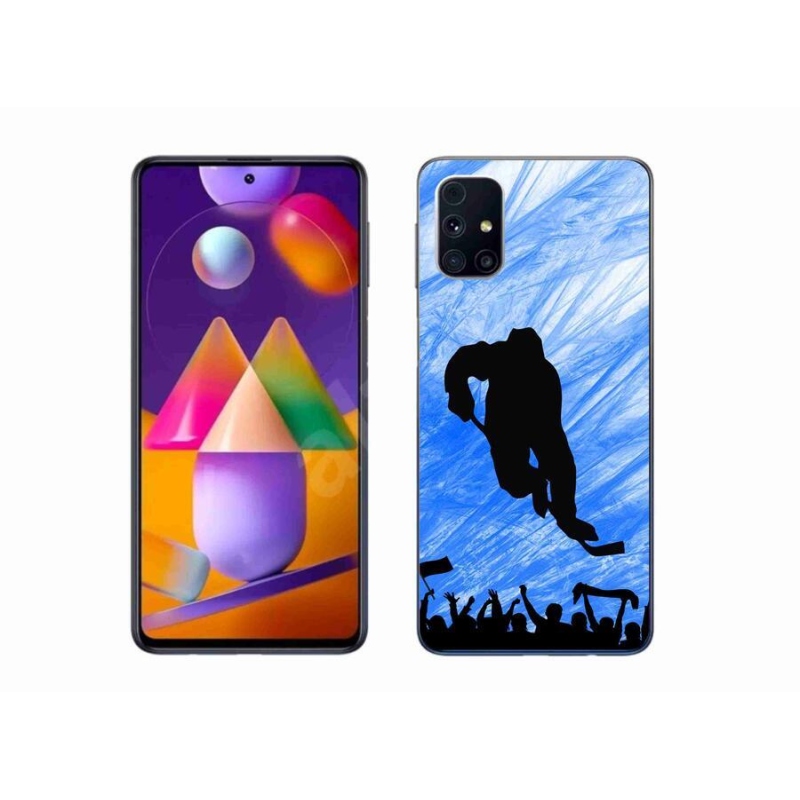 Gelový kryt mmCase na mobil Samsung Galaxy M31s - hokejový hráč