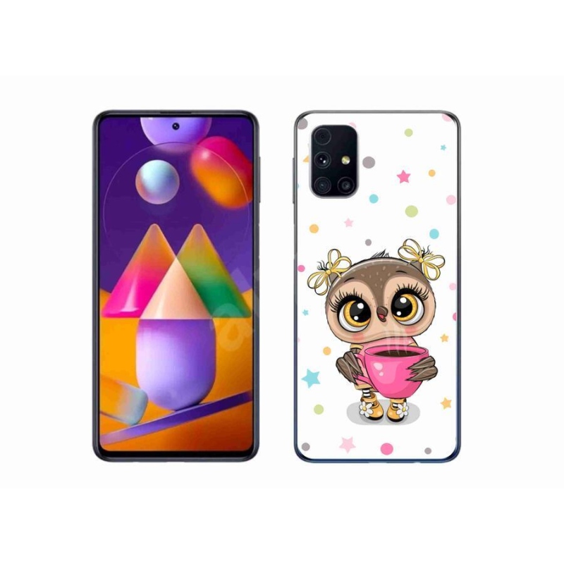 Gelový kryt mmCase na mobil Samsung Galaxy M31s - kreslená sovička