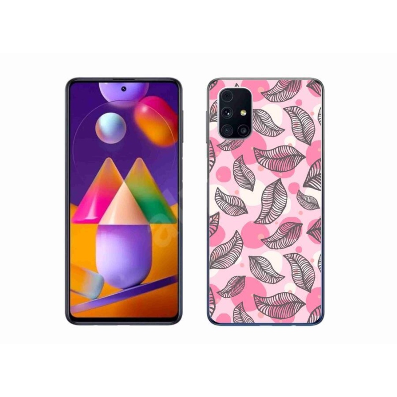 Gelový kryt mmCase na mobil Samsung Galaxy M31s - kreslené padající listy