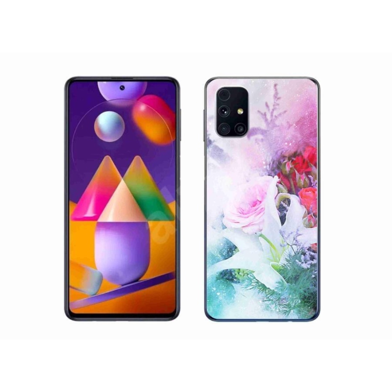 Gelový kryt mmCase na mobil Samsung Galaxy M31s - květiny 4