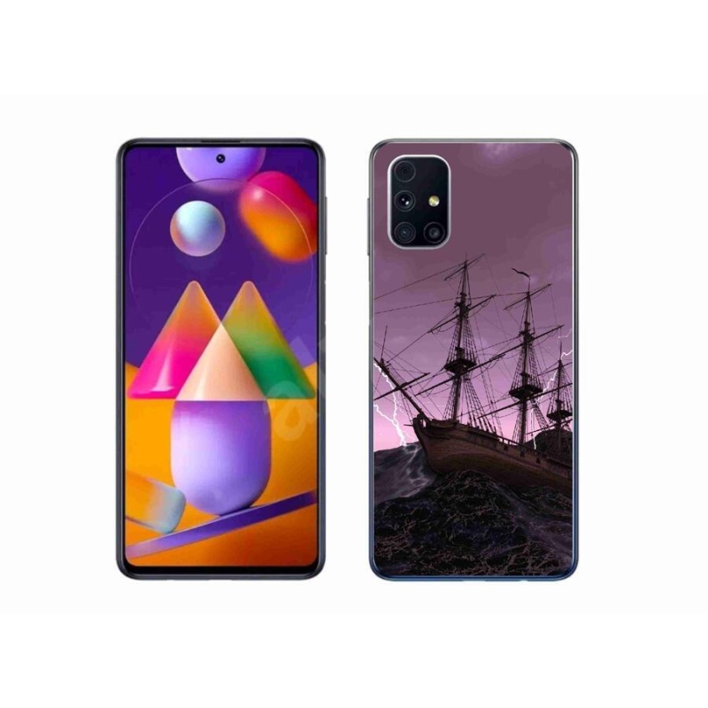 Gelový kryt mmCase na mobil Samsung Galaxy M31s - loď v bouři