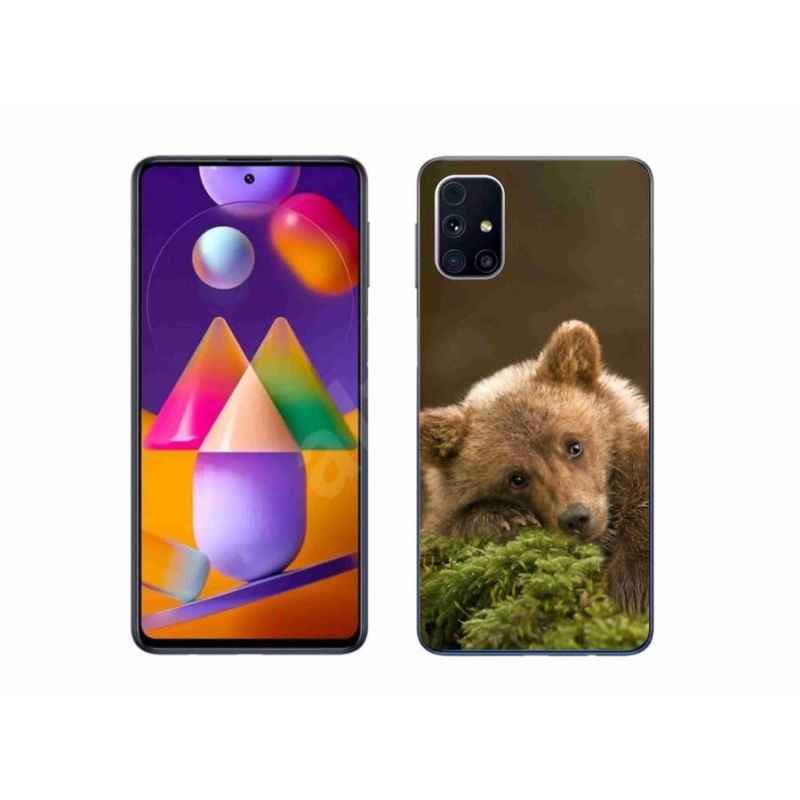 Gelový kryt mmCase na mobil Samsung Galaxy M31s - medvěd
