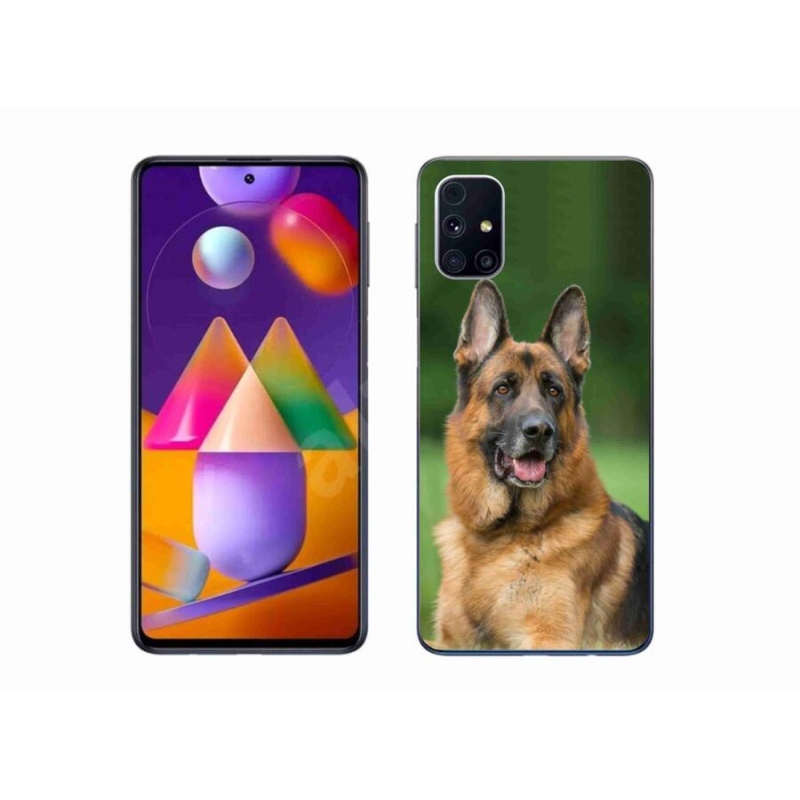 Gelový kryt mmCase na mobil Samsung Galaxy M31s - německý ovčák