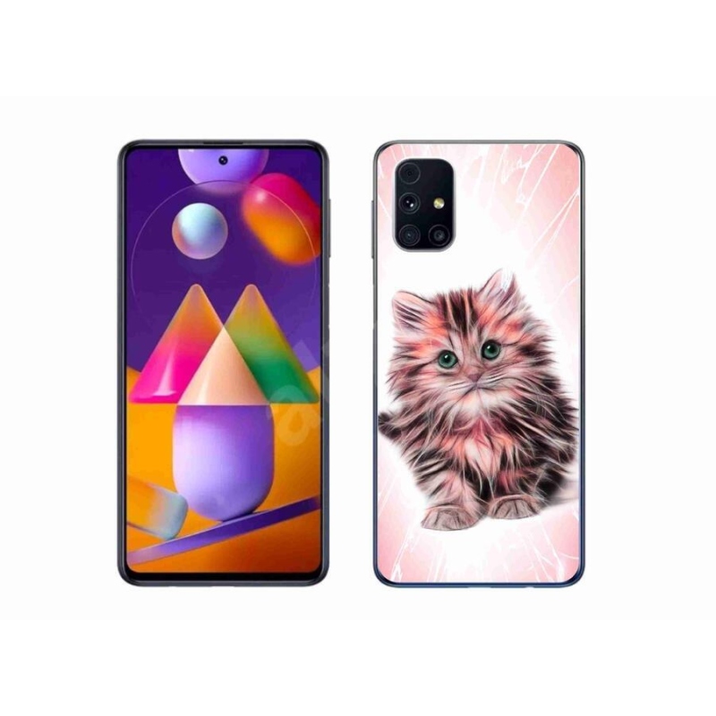 Gelový kryt mmCase na mobil Samsung Galaxy M31s - roztomilé kotě