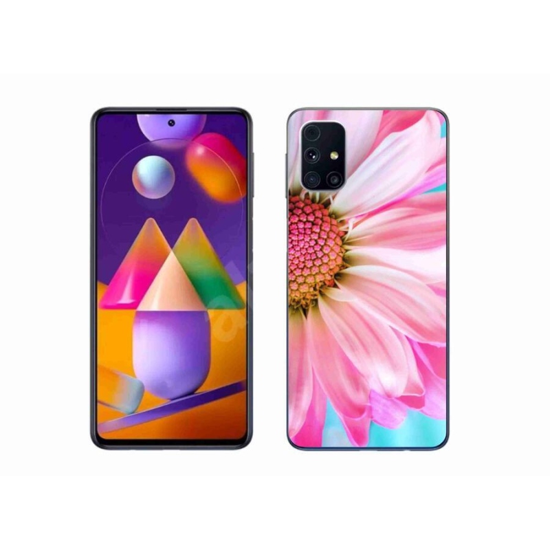 Gelový kryt mmCase na mobil Samsung Galaxy M31s - růžová květina
