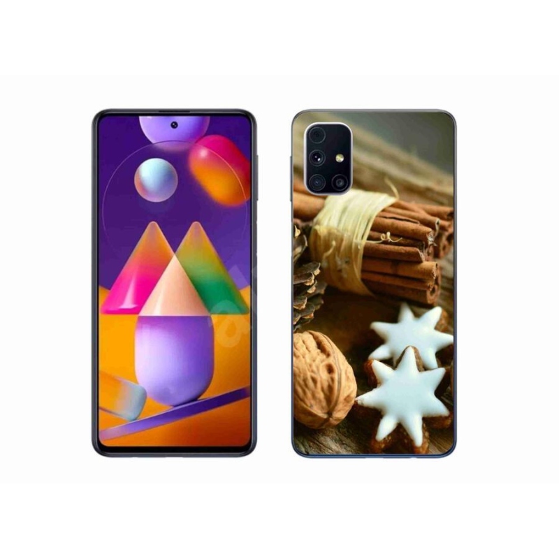 Gelový kryt mmCase na mobil Samsung Galaxy M31S - skořice a perníčky