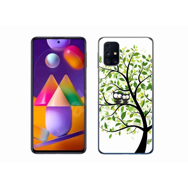 Gelový kryt mmCase na mobil Samsung Galaxy M31s - sovičky na stromě