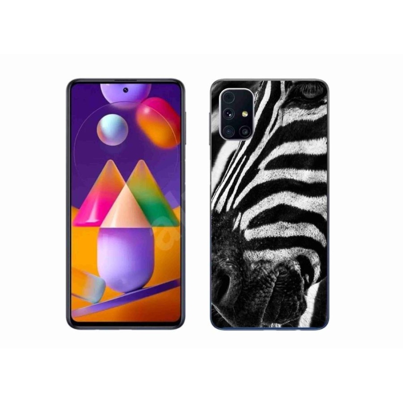 Gelový kryt mmCase na mobil Samsung Galaxy M31s - zebra