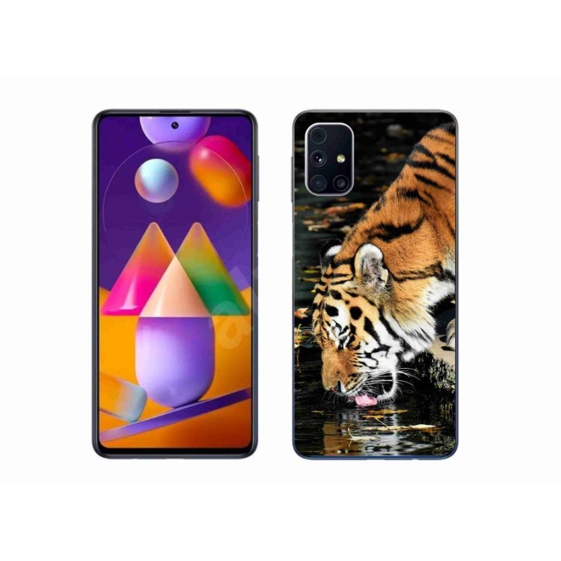 Gelový kryt mmCase na mobil Samsung Galaxy M31s - žíznivý tygr