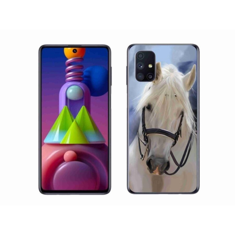 Gelový kryt mmCase na mobil Samsung Galaxy M51 - bílý kůň