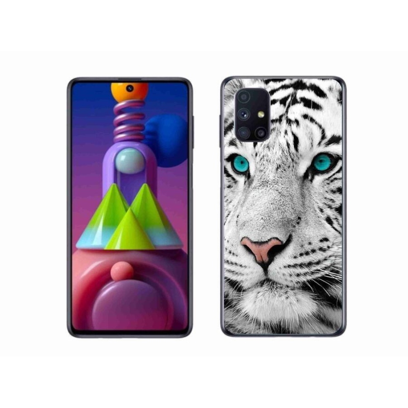 Gelový kryt mmCase na mobil Samsung Galaxy M51 - bílý tygr