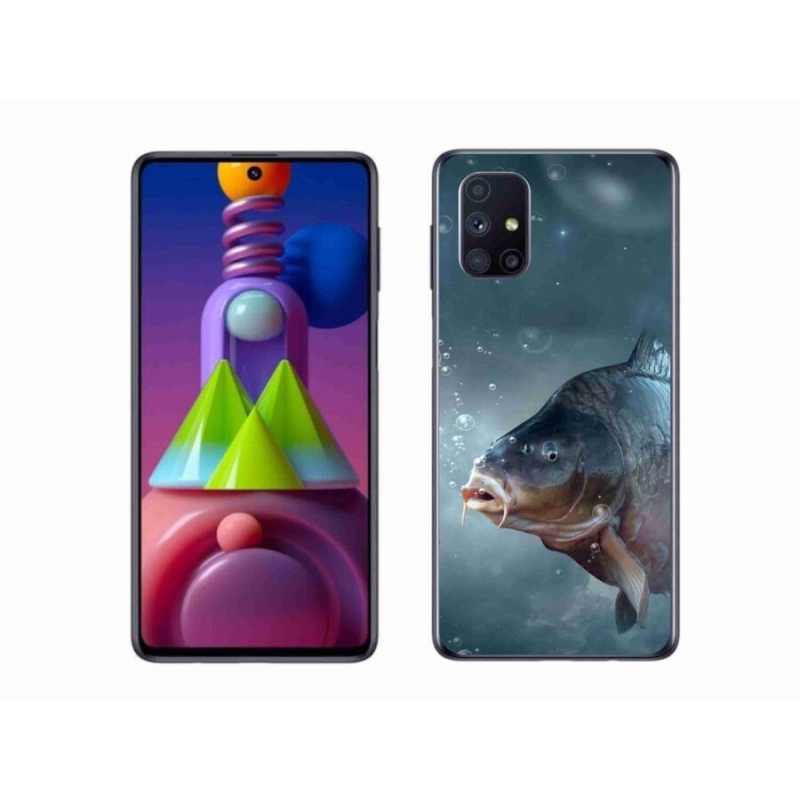 Gelový kryt mmCase na mobil Samsung Galaxy M51 - kapr a bublinky