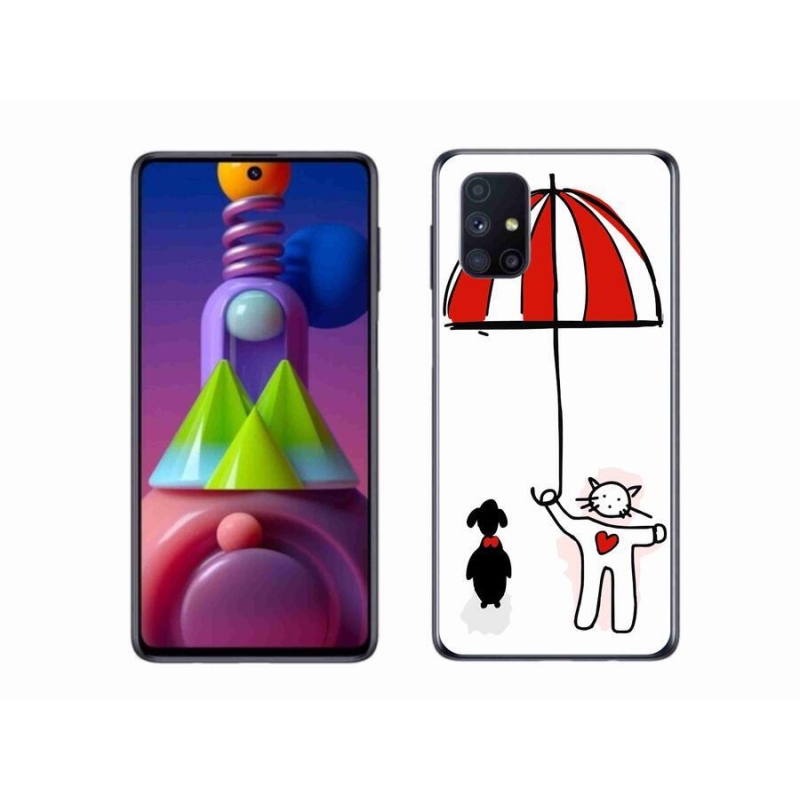 Gelový kryt mmCase na mobil Samsung Galaxy M51 - pejsek a kočička