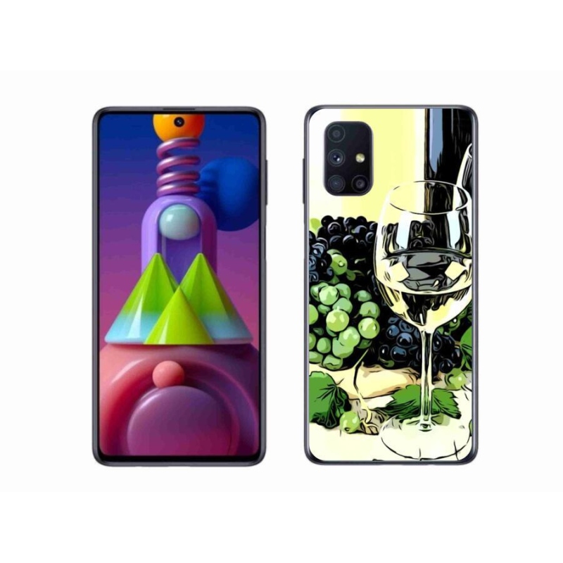 Gelový kryt mmCase na mobil Samsung Galaxy M51 - sklenka vína