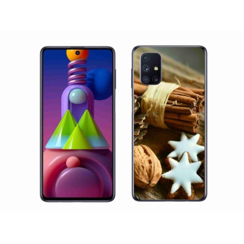 Gelový kryt mmCase na mobil Samsung Galaxy M51 - skořice a perníčky