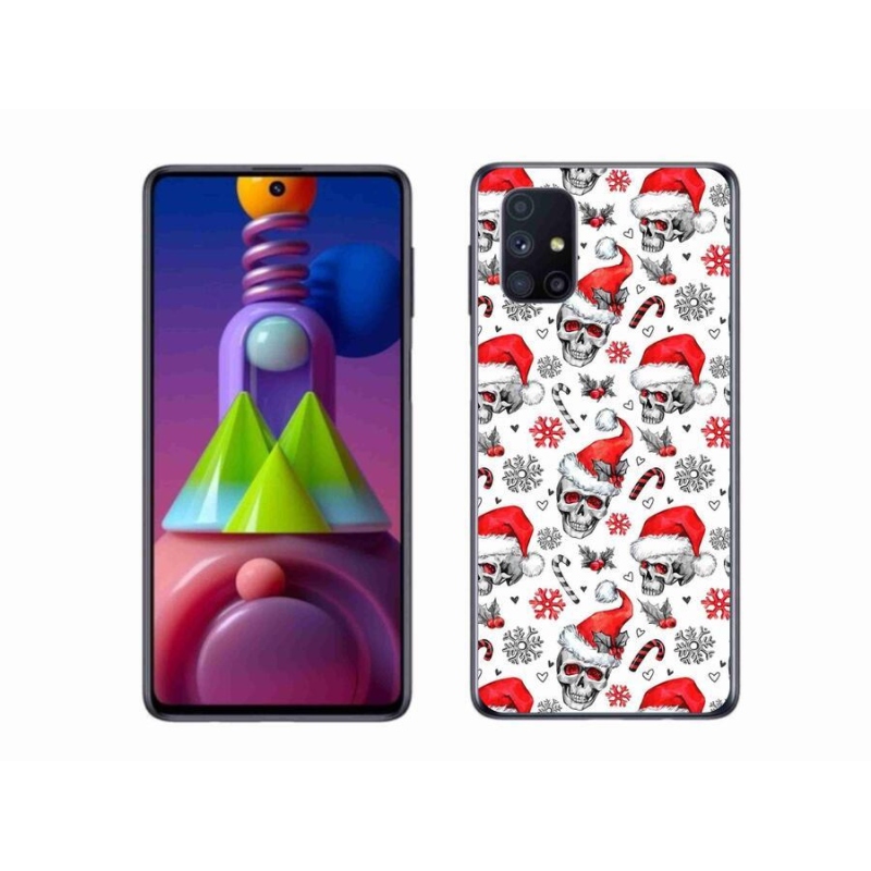 Gelový kryt mmCase na mobil Samsung Galaxy M51 - vánoční lebky