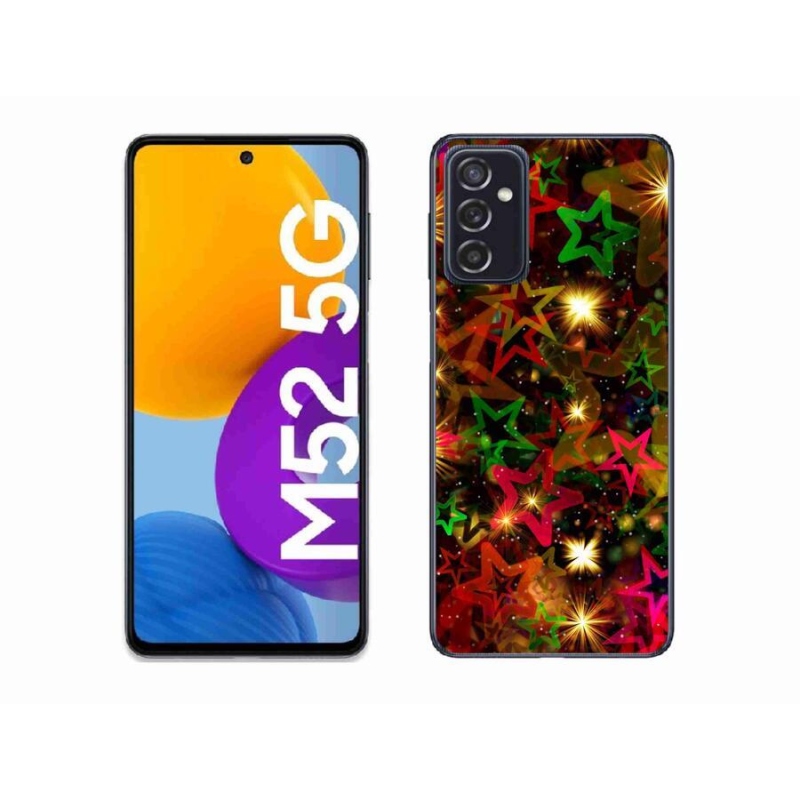 Gelový kryt mmCase na mobil Samsung Galaxy M52 5G - barevné hvězdičky
