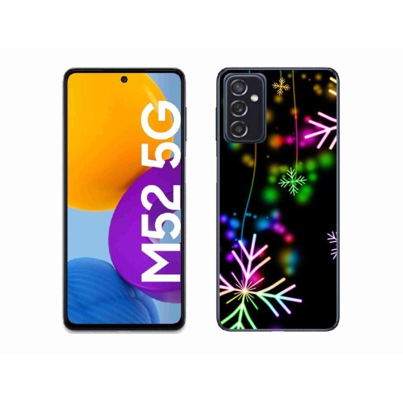 Gelový kryt mmCase na mobil Samsung Galaxy M52 5G - barevné vločky