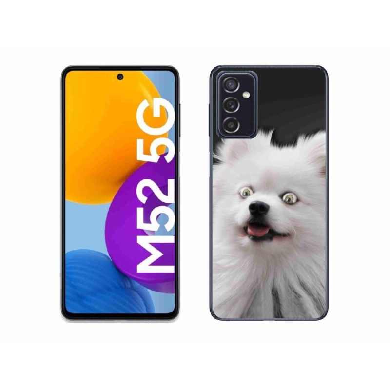 Gelový kryt mmCase na mobil Samsung Galaxy M52 5G - bílý špic