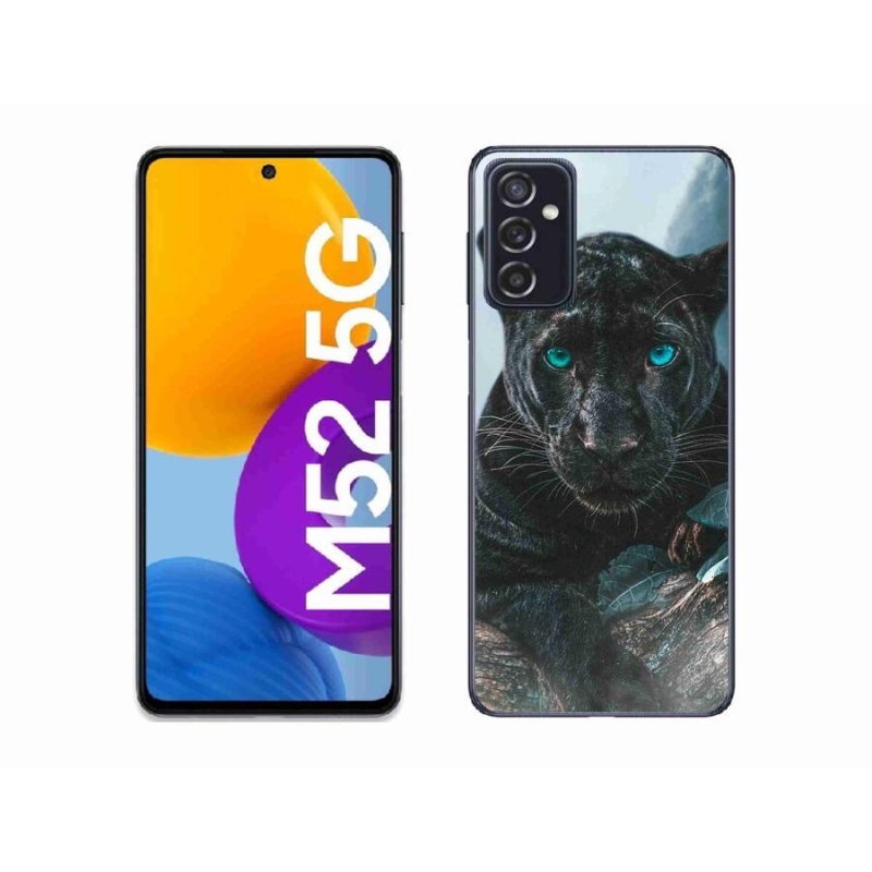 Gelový kryt mmCase na mobil Samsung Galaxy M52 5G - černý panter
