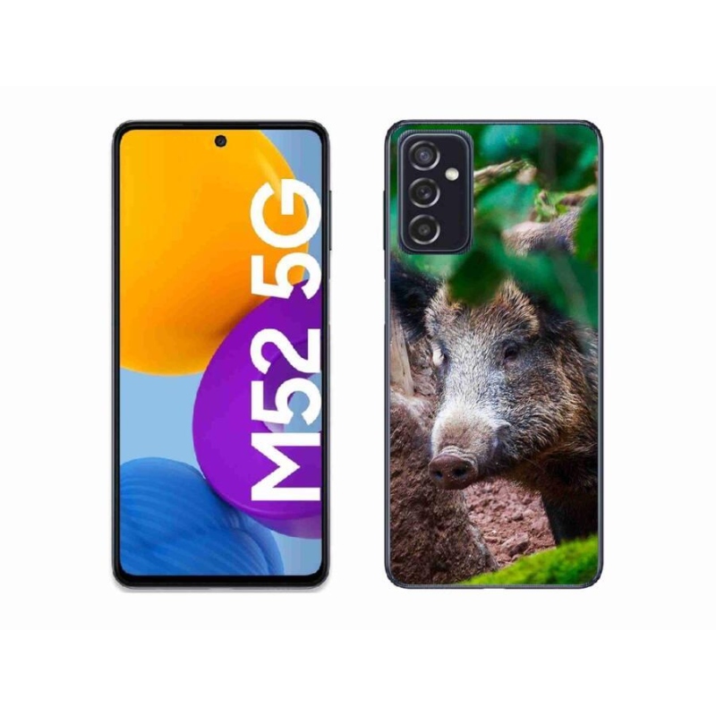 Gelový kryt mmCase na mobil Samsung Galaxy M52 5G - divoké prase