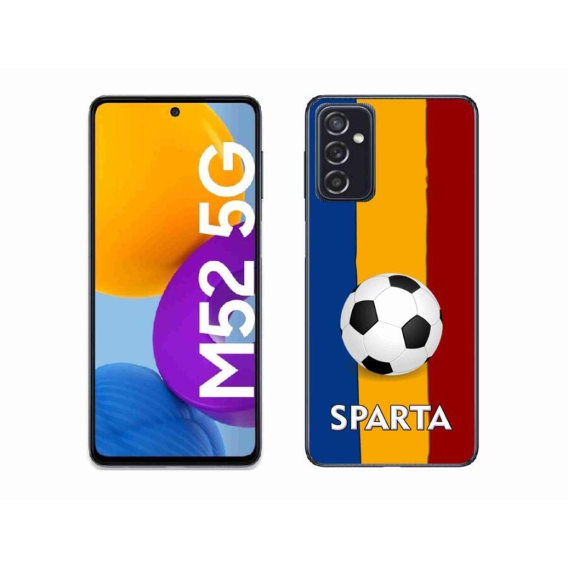 Gelový kryt mmCase na mobil Samsung Galaxy M52 5G - fotbal 1