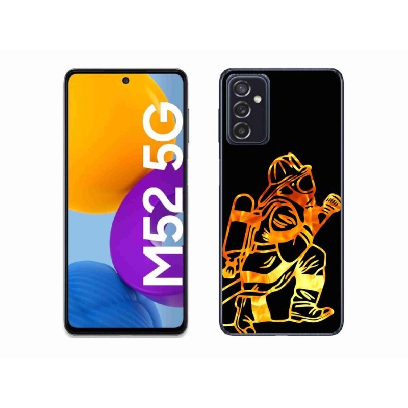 Gelový kryt mmCase na mobil Samsung Galaxy M52 5G - hasič 1