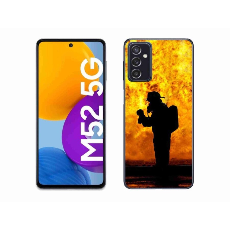 Gelový kryt mmCase na mobil Samsung Galaxy M52 5G - hasič