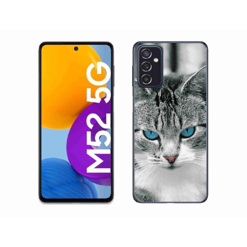 Gelový kryt mmCase na mobil Samsung Galaxy M52 5G - kočičí pohled 1