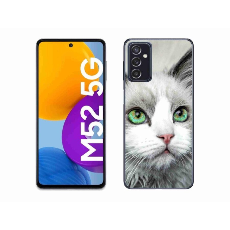 Gelový kryt mmCase na mobil Samsung Galaxy M52 5G - kočičí pohled