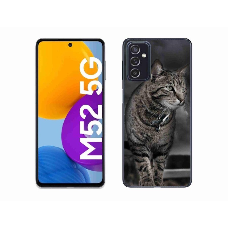 Gelový kryt mmCase na mobil Samsung Galaxy M52 5G - kočka
