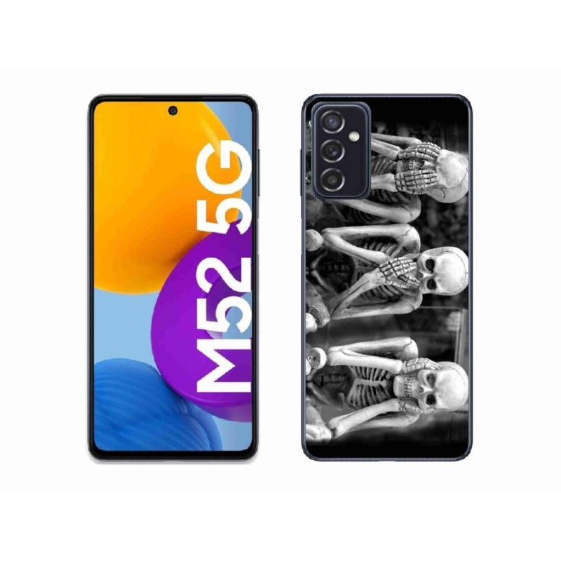 Gelový kryt mmCase na mobil Samsung Galaxy M52 5G - kostlivci