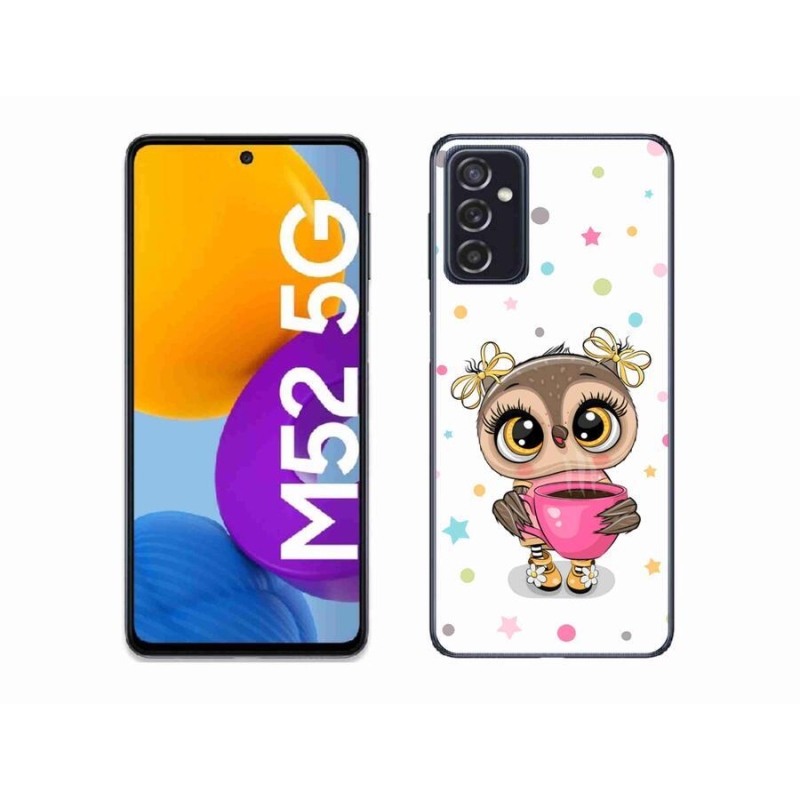 Gelový kryt mmCase na mobil Samsung Galaxy M52 5G - kreslená sovička