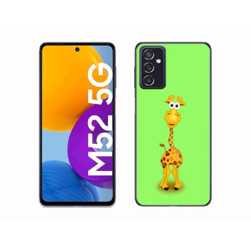 Gelový kryt mmCase na mobil Samsung Galaxy M52 5G - kreslená žirafa