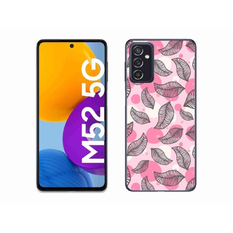 Gelový kryt mmCase na mobil Samsung Galaxy M52 5G - kreslené padající listy