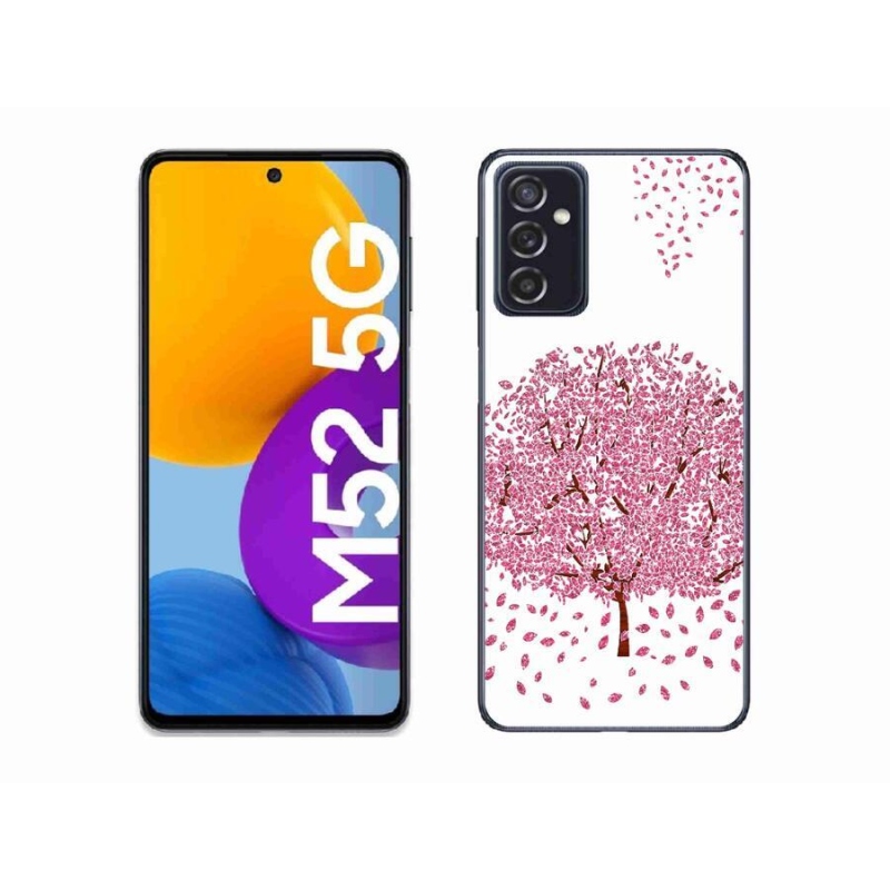 Gelový kryt mmCase na mobil Samsung Galaxy M52 5G - kreslený strom s listy