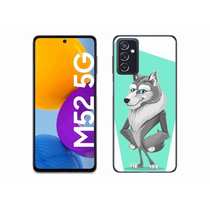 Gelový kryt mmCase na mobil Samsung Galaxy M52 5G - kreslený vlk