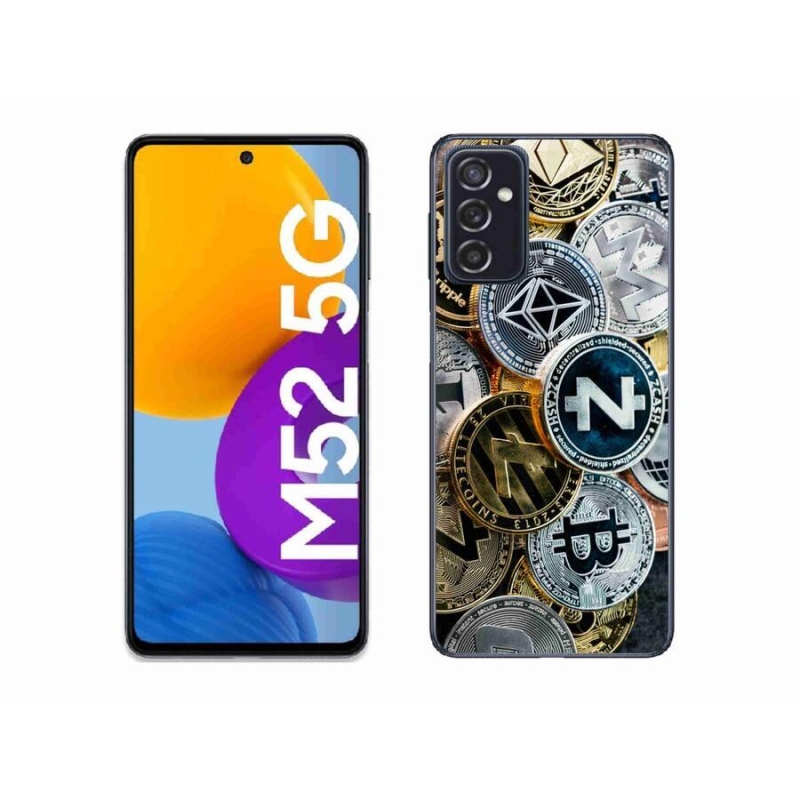 Gelový kryt mmCase na mobil Samsung Galaxy M52 5G - kryptoměny