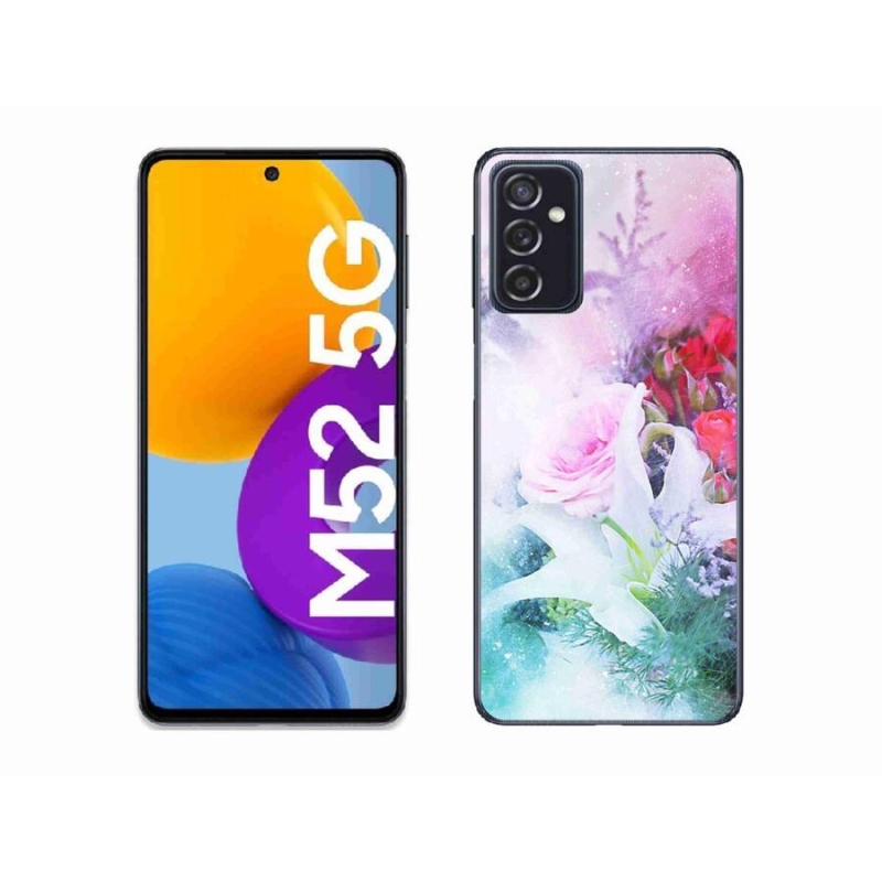 Gelový kryt mmCase na mobil Samsung Galaxy M52 5G - květiny 4